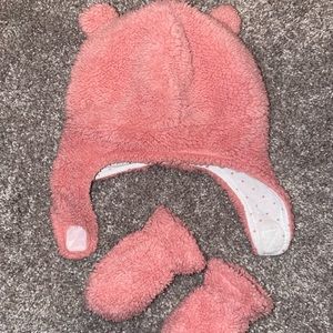 Carters baby infant hat and mittens